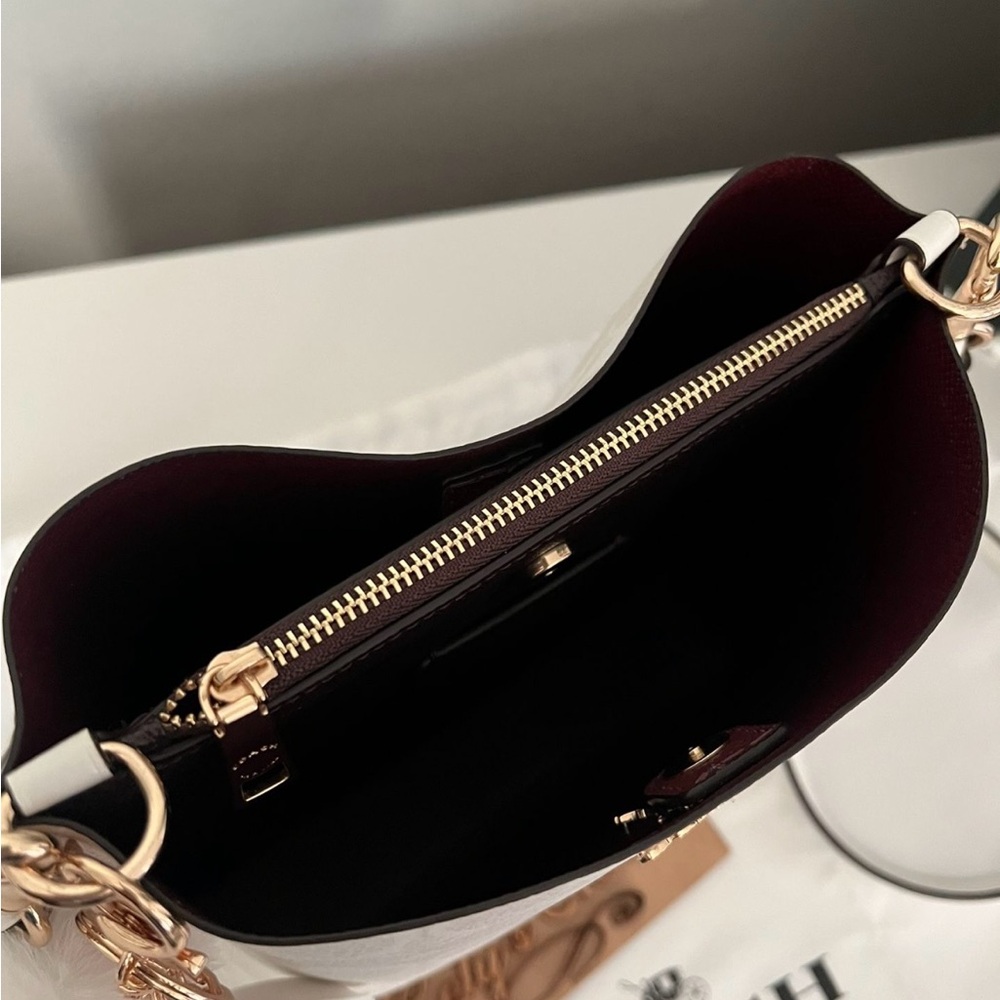 Coach White Crossbody Bag with Gold Accents - Picture 3 of 8